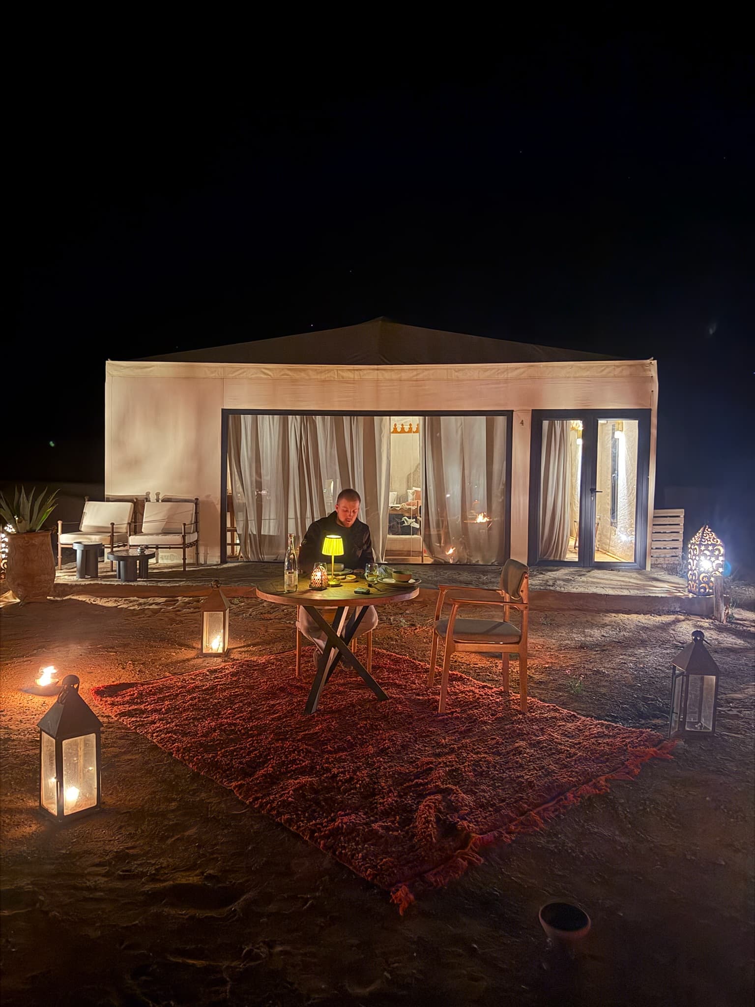 Private dinner at Merzouga Luxury Desert Camp